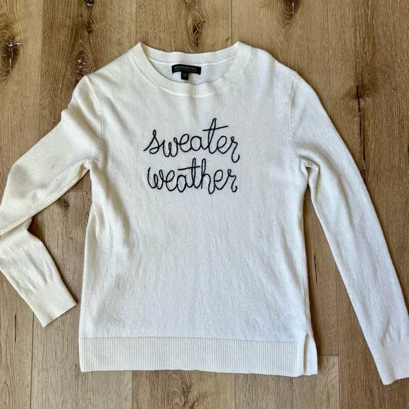 Banana Republic Cream wool cashmere Sweater - Picture 1 of 8